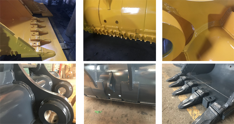 Excavator Heavy Duty Mining Rock Bucket PC 700 2.4 m3 Excavator Bucket For Q355+NM400 50 ton