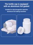 HDPE Collar Pharmaceutical Pill Bottles 50cc 4 Oz White Aluminum Foil Gasket Lid