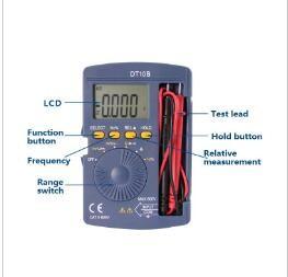 China 40u 3999 Counts Portable Digital Multimeter , Pocket Digital Multimeter factory