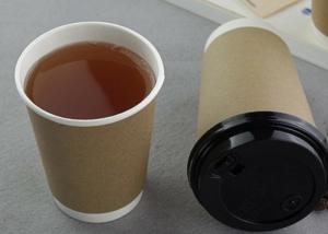 China Non - Toxic Double Layer Takeaway Paper Coffee Cups , Disposable Paper Cups factory