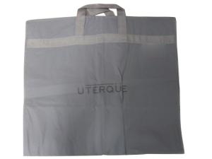 China Uterque Grey Water Proof Suit Garment Bag With Snap Fastener Closure, Silver Eyelet factory
