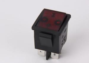 China 12A 250VAC Lamp Rocker Switch , Dpst 4 Pins Water Resistant Rocker Switch factory