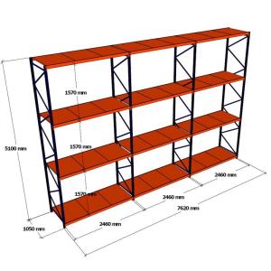 China Q235B Commercial Storage Racks 450KG Light Duty Shelf Powder Coated factory