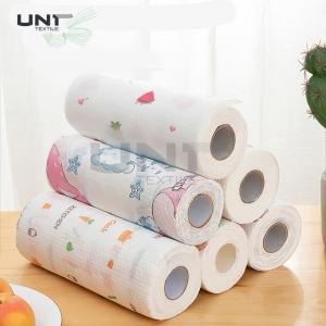 China High Quality Lazy Fabric 100% Viscose / PP Customized Printing Non-woven Interlining Kitchen Cleaning Cloth Chinese sale factory