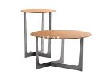 Modern Round White Marble Top Stainless Steel Frame Coffee Table