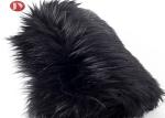 silk black acrylic plush knitted fake fur fabric for garments
