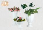 Trumpet Glossy White Polystone Centerpiece Table Vases Floor Vases For Home