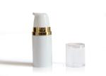 Travel Elegant White Empty Airless Cosmetic Bottles For Top End Facial Care