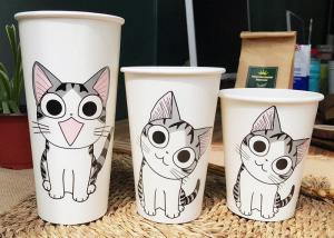 China 12 Oz Disposable Coffee Cups With Lids , Take Out Paper Cups For Hot Drinks factory