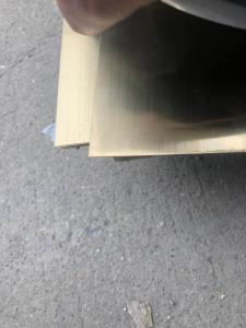 China Champagne Gold Stainless Steel Sheet Cut To Size Hairline Surface With PVC Film 304 Inox factory