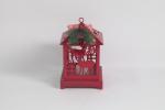 Customized Metal Christmas Lanterns Decoration Red