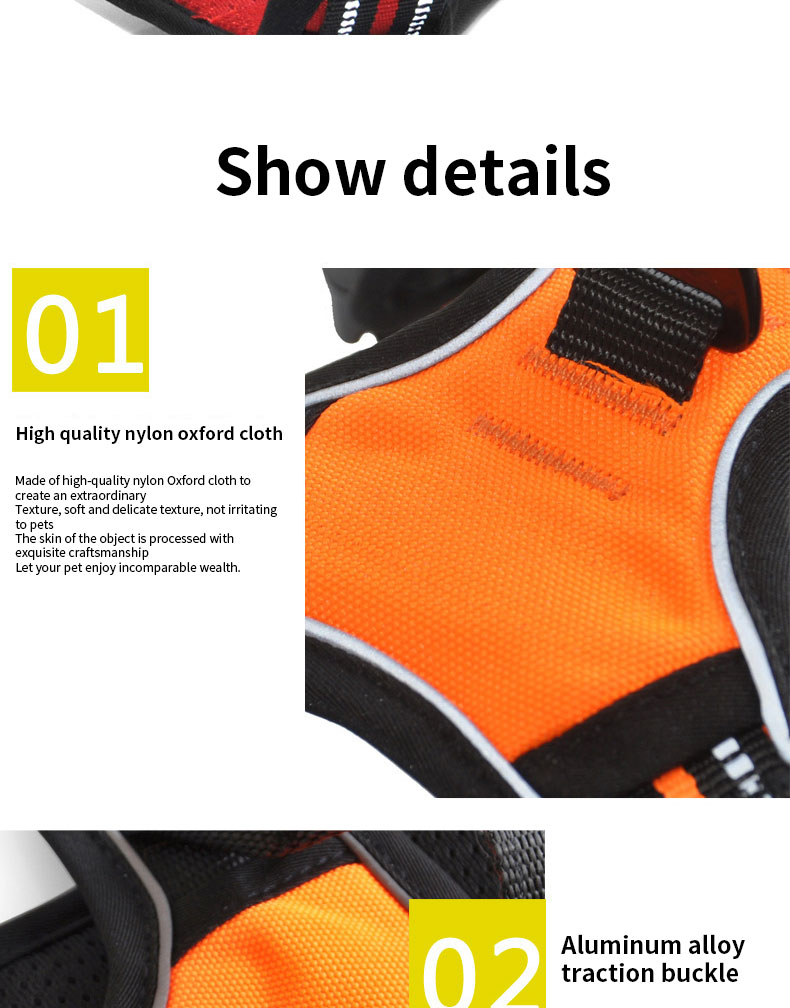 Durable Oxford Waterproof Harness Reflective Leash Bandana Outdoor Safety Custom Dog Adventure Kit