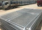Carbon Steel Pipe Temporary Chain Link Fence Metal Fence Panels 6'X9.5' 2⅜"X2⅜"