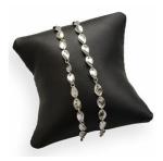 White Leatherette Watch Display Pillows 9*9cm Dimension With Embroidered Logo