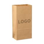 Flower Store Bulk Paper Sacks Brown Kraft Paper Bags With Ribbon Handle