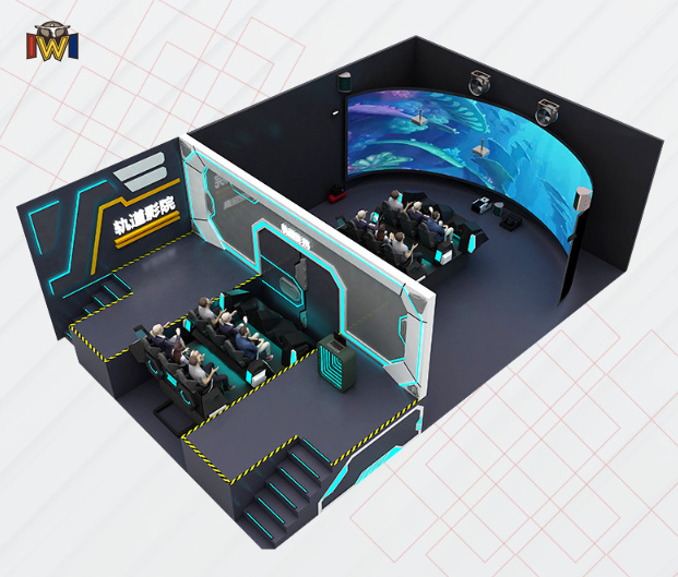 Theme Park VR Curved Screen Cinema with 150 Degree Vertical Perspective Coverage