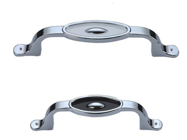 Oval GL8872 Kitchen Cabinet Knobs Chrome Arched Black Dresser Pulls Furniture