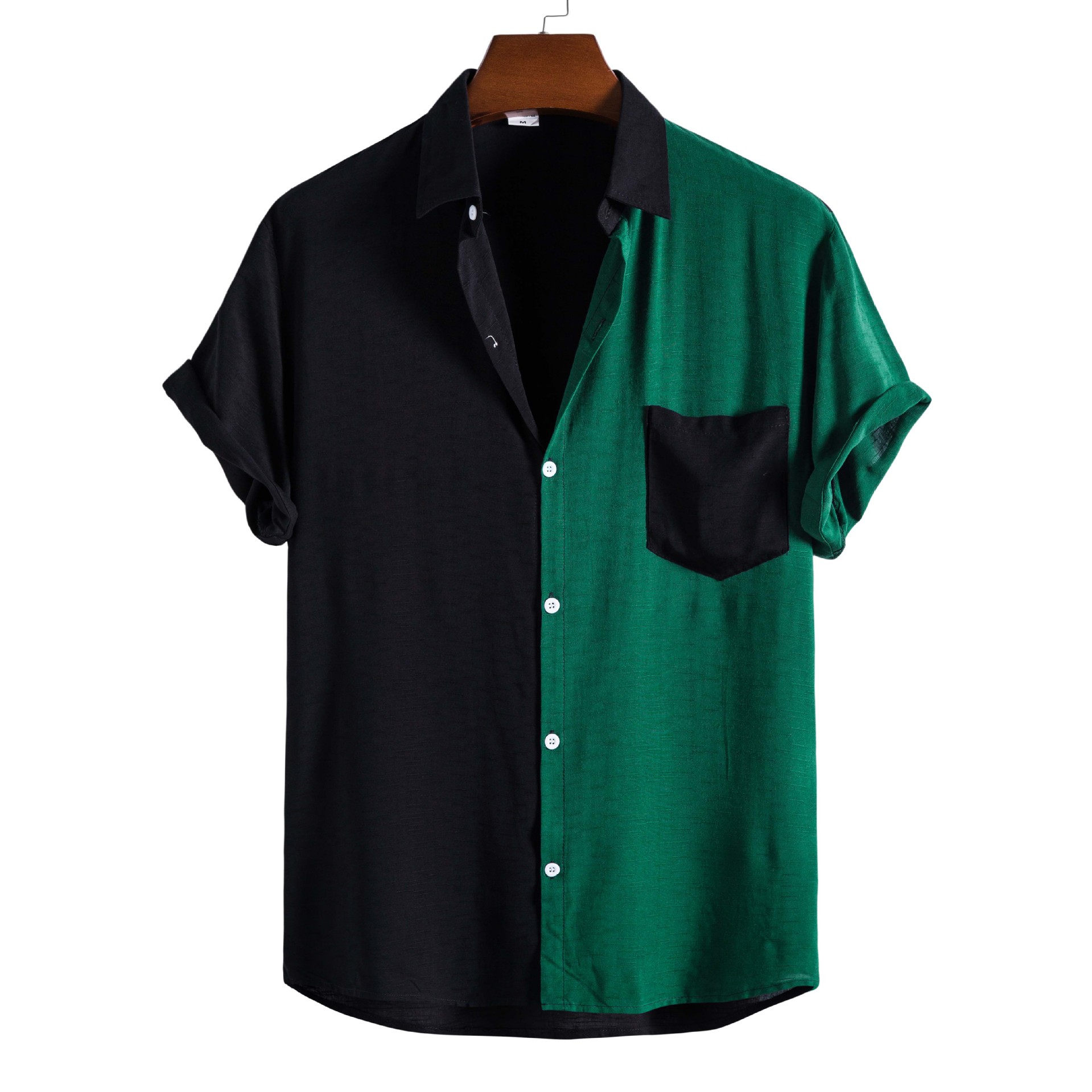 Woven Fabric Plus Size Men's Dress Shirt Sustainable Oversized T-shirts for Casual Wear