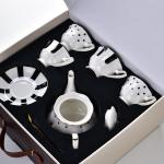 European Design Ceramic Tea Set Luxury Porcelain Teapot And Teacups With Gold
