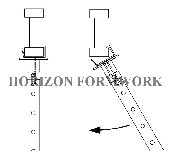 Floor Prop Adjustable Fork Head Q235 Steel Plate Stabilizing H20 Beam With OEM