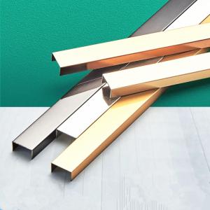 China AISI 430 Stainless Steel U Channel Profile Trim SS Decorative 12000mm factory
