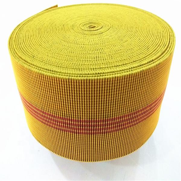 70mm Yellow Color Elasticated Upholstery Webbing For Sofa Chair 20%-30% Elongation