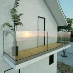AS/NZS2208 1996 Certified U Channel Base Tempered Glass Railings for Outdoor