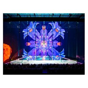 Front / Rear 3D Holographic Mesh Projection Screen For Stage / Exhibition Halls