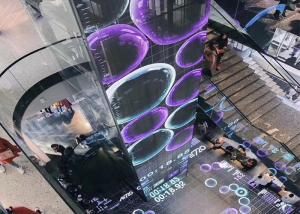 China Wall Mounted Transparent Glass LED Display Indoor 256x128 Dots factory