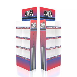 China Supermarket Retail Cardboard Shelf Display , POP Floor Display For Water Soda factory