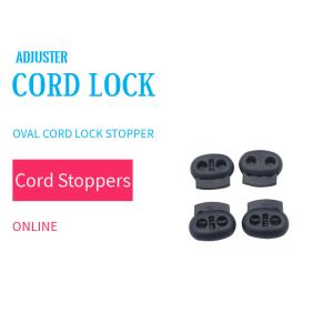 China Oval Cord Lock Plastic Stopper Double Holes factory