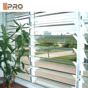 China Adjustable Ventilation Tempered Glass Jalousie Louvre Windows High Security factory