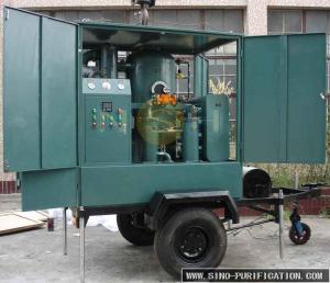 China Transformer Regeneration Oil Purification Machine , Outdoor Trailer Vacuum Oil Filter Machine factory