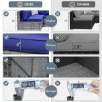 Modern Design PE Rattan Outdoor Furniture Set for Garden Wicker Weave Sectional