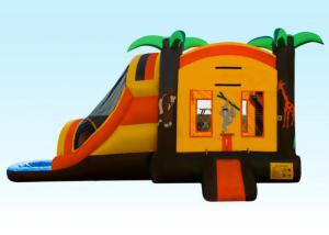 China Yellow Fun City Inflatable Bouncer Combo Environmental Friendly factory