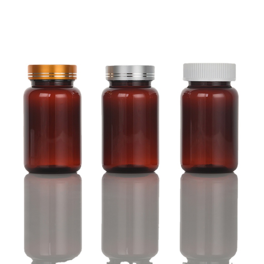 Highly Customized Luxury Black Frost Pill Bottle Capsule Bottle Green Plastic Vitamin Medicine Bottle Personal Care Packaging With Screw Cap