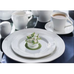 KX Series 20Pcs Irregular White Porcelain Dinnerware Sets