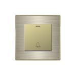Smart Laffey Push Button Bell Switch Glass / Metal Material