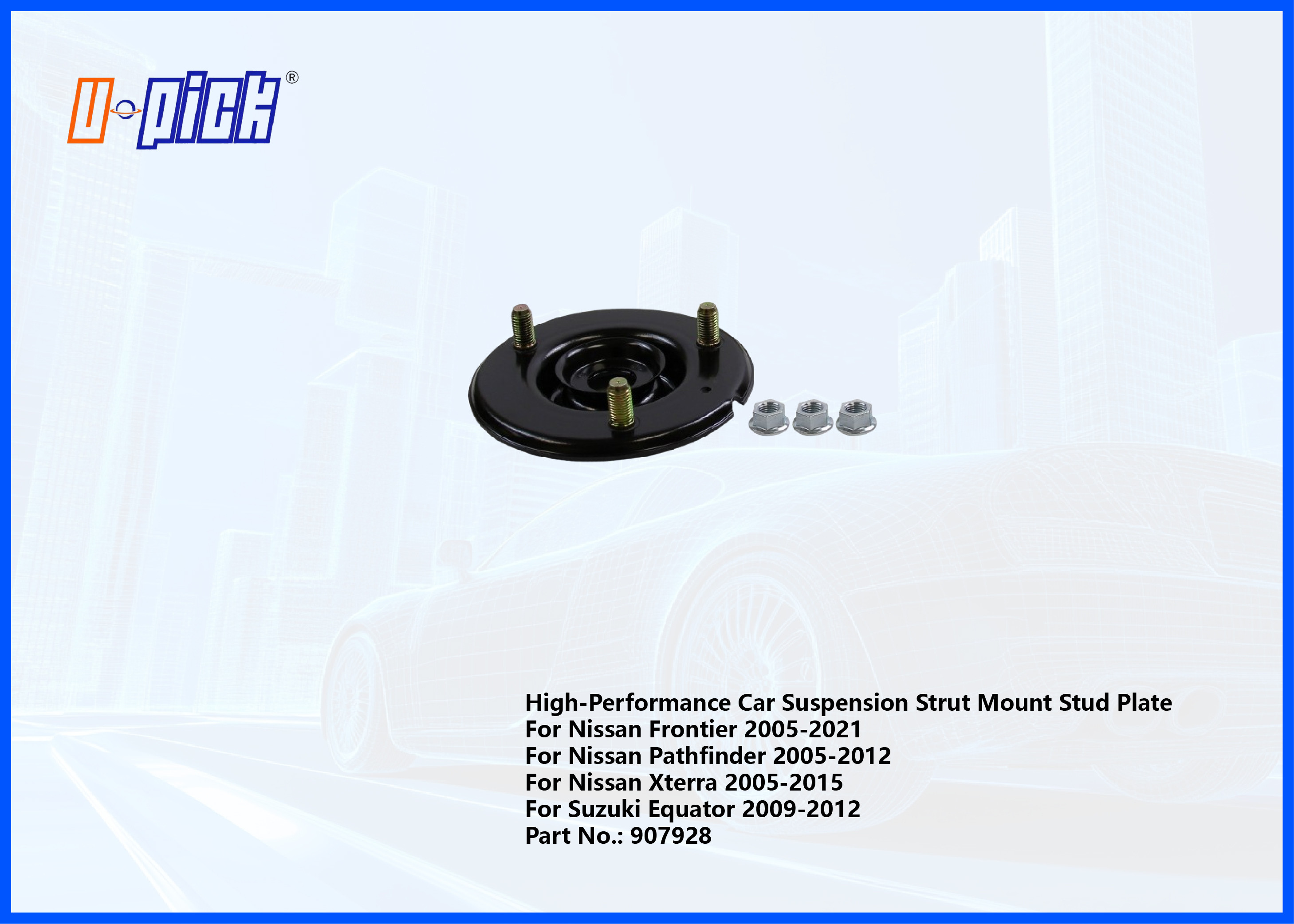 High-Performance Car Suspension Strut Mount Stud Plate For Nissan Frontier 2005-2021 Pathfinder 2005-2012 Xterra 2005-2015 Suzuki Equator 2009-2012