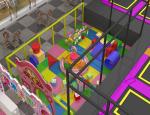 EPE Trampoline Park Equipment , 0.7m Children'S Trampoline With Enclosure