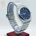 Luminous Silver Stainless Steel Strap Watch 30M Waterproof Chronograph Quartz