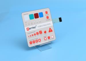 China Flexible Keys Membrane Switch Panel Embossing Tactile Button With Led on sale