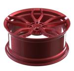 19 Inch Three Piece Forged Auto Wheels Rims Brushed Red