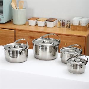 China Home use 4pcs stock pot cooking cookware set with lid handle factory