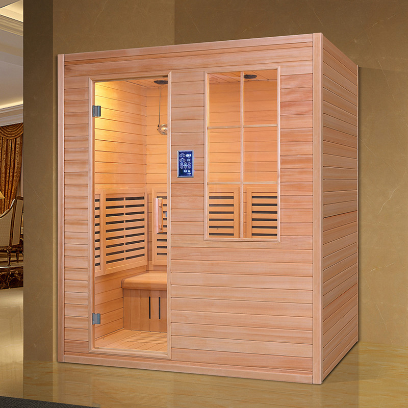 China Hydrogen-rich Dry Solid Wood Far Infrared Sauna Room factory