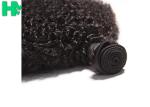 Black Natural Human Hair Extensions , 100% Virgin Peruvian Kinky Culry Hair