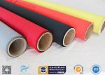 Red Color Satin Weave 1m*50m Silicone Coated Fiberglass Fabric Coated With 160g