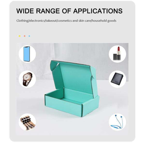 Customizable Mint Green Corrugated Extra Hard Airplane Box Clothing Packaging