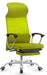 China Bright Colored Green Napping Office Chair , Reclining Computer Chair With Footrest factory