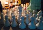 Modern Style Oversize Fiberglass Unique Chess Sets High Polish Pawn Piece